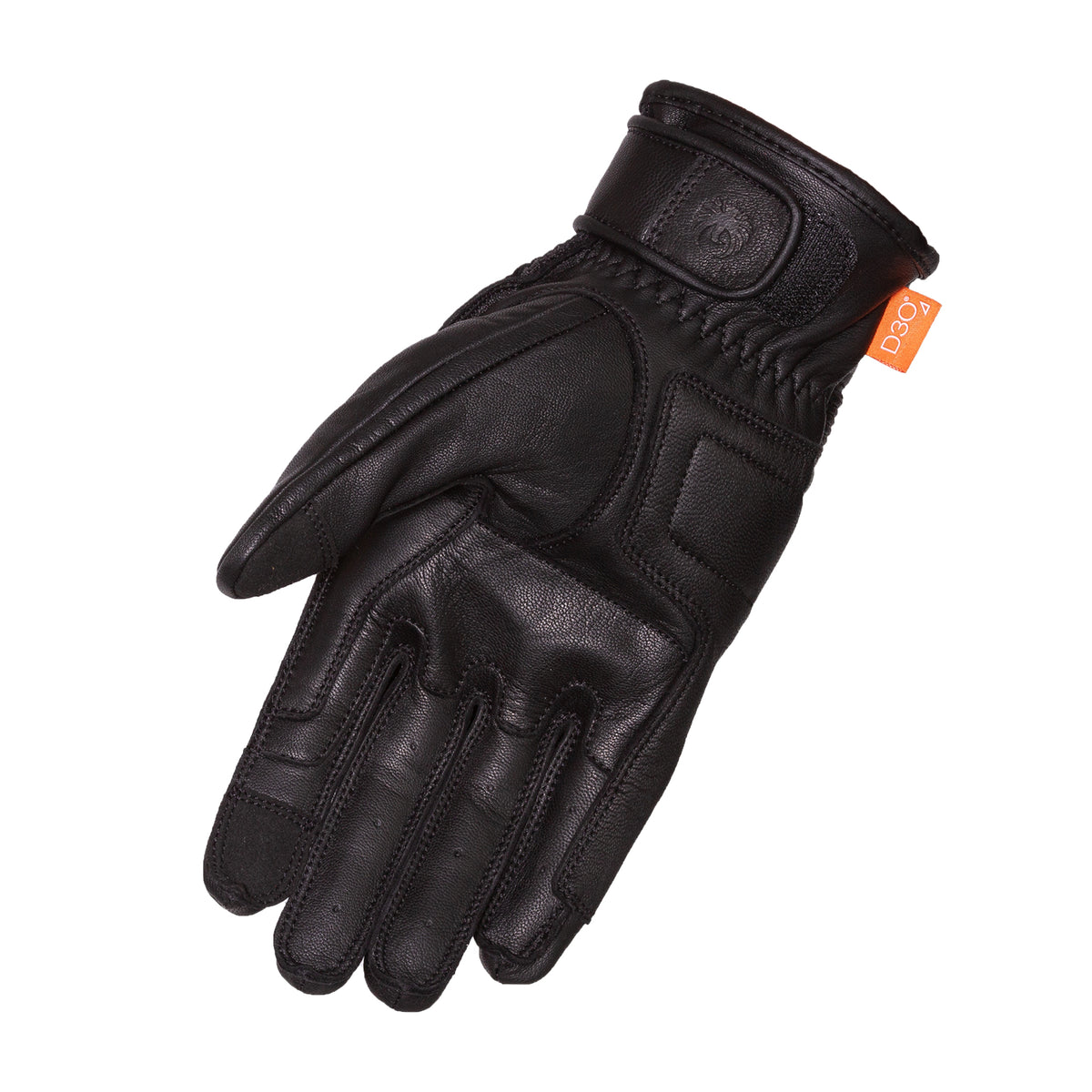 Duke Leather Glove in Nero da Uomo